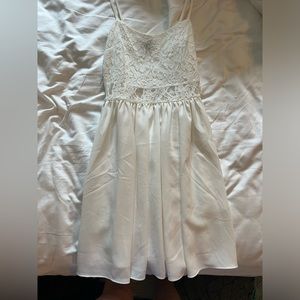 lacy white mini dress size 2